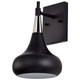 Nuvo Lighting - 60-7508 - One Light Wall Sconce - Phoenix - Matte Black / Polished Nickel