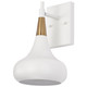 Nuvo Lighting - 60-7509 - One Light Wall Sconce - Phoenix - Matte White / Burnished Brass