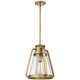 Nuvo Lighting - 60-7562 - One Light Pendant - Everett - Natural Brass