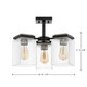 Crossroads Three Light Semi Flush Mount (60-7658)