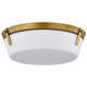Nuvo Lighting - 60-7750 - Three Light Flush Mount - Rowen - Natural Brass