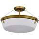 Nuvo Lighting - 60-7752 - Four Light Semi Flush Mount - Rowen - Natural Brass