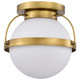 Nuvo Lighting - 60-7780 - One Light Flush Mount - Lakeshore - Natural Brass