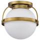 Nuvo Lighting - 60-7781 - One Light Flush Mount - Lakeshore - Natural Brass