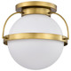 Nuvo Lighting - 60-7782 - One Light Flush Mount - Lakeshore - Natural Brass