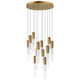 ET2 - E11019-144GLD - LED Pendant - Reeds - Gold
