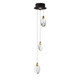 ET2 - E11073-122BKPG - LED Pendant - Pebble - Black / Polished Gold