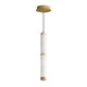 ET2 - E11204-WAGLD - LED Pendant - Aragon - White Alabaster / Gold