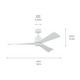 TRUE 52"Ceiling Fan (310452WH)