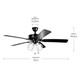 Basics Pro Premier 52"Ceiling Fan (330016SBKS)