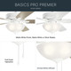 Basics Pro Select 52"Ceiling Fan (330017MWH)