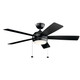 Kichler - 330174SBK - 52Ceiling Fan - Starkk - Satin Black