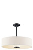 Three Light Pendant/Semi Flush (42121BK)
