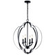Kichler - 42138BK - Four Light Foyer Pendant - Voleta - Black
