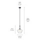 Everly One Light Pendant (42141BK)