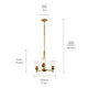 Shailene Three Light Mini Chandelier (43670NBRCLR)