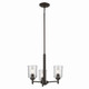 Kichler - 43670OZCLR - Three Light Mini Chandelier - Shailene - Olde Bronze