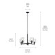 Shailene Five Light Chandelier (43671BKCLR)
