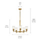 Shailene Five Light Chandelier (43671NBRCLR)