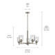 Shailene Five Light Chandelier (43671NICLR)