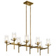 Kichler - 43696NBR - Eight Light Linear Chandelier - Alton - Natural Brass