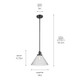 Avery One Light Pendant (43905BK)