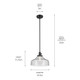 Avery One Light Pendant (43906BK)