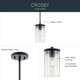 Crosby One Light Mini Pendant (43996BK)