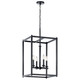 Kichler - 43998BK - Four Light Foyer Pendant - Crosby - Black