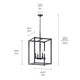 Crosby Four Light Foyer Pendant (43998BK)