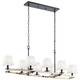 Kichler - 44023PN - Eight Light Linear Chandelier - Dancar - Polished Nickel