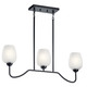 Kichler - 44379BK - Three Light Linear Chandelier - Valserrano - Black