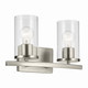 Kichler - 45496NICLR - Two Light Bath - Crosby - Brushed Nickel