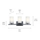 Crosby Three Light Bath (45497BK)