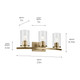 Crosby Three Light Bath (45497NBRCLR)