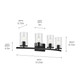 Crosby Four Light Bath (45498BKCLR)