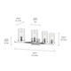 Crosby Four Light Bath (45498CHCLR)