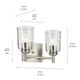 Shailene Two Light Bath (45573NICLR)