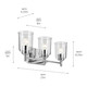 Shailene Three Light Bath (45574CHCLR)
