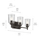 Shailene Three Light Bath (45574OZCLR)