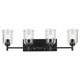 Shailene Four Light Bath (45575BKCLR)