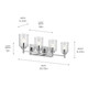 Shailene Four Light Bath (45575CHCLR)