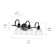 Avery Three Light Bath (45973BK)