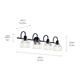 Avery Four Light Bath (45974BK)
