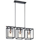 Kichler - 52033BK - Three Light Linear Chandelier - Kitner - Black