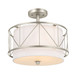 Birkleigh Three Light Pendant/Semi Flush (52074SN)