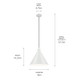 Zailey One Light Pendant (52177WH)