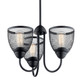 Voclain Three Light Chandelier/Semi Flush Mount (52268BK)