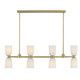 Savoy House - 1-1249-8-127 - Eight Light Linear Chandelier - Baldwin - Noble Brass
