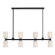 Savoy House - 1-1249-8-89 - Eight Light Linear Chandelier - Baldwin - Matte Black